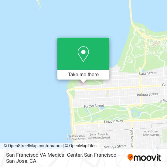 Mapa de San Francisco VA Medical Center