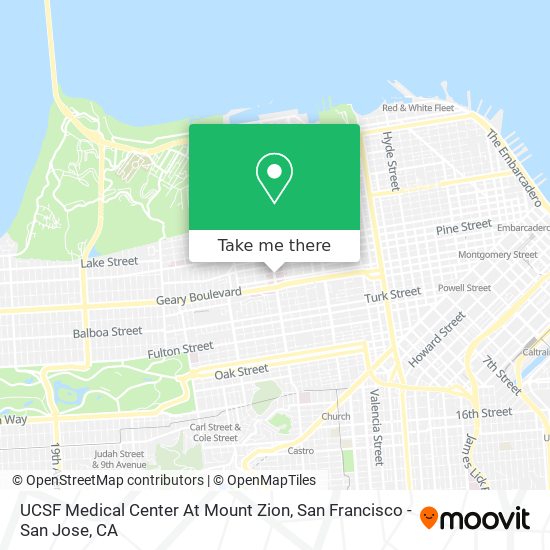 Mapa de UCSF Medical Center At Mount Zion