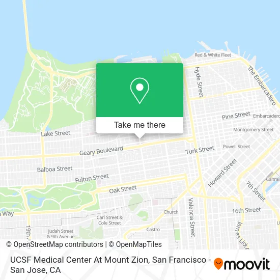 Mapa de UCSF Medical Center At Mount Zion