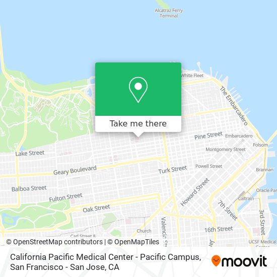 California Pacific Medical Center - Pacific Campus map