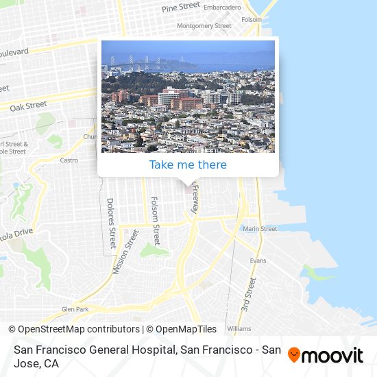 Mapa de San Francisco General Hospital
