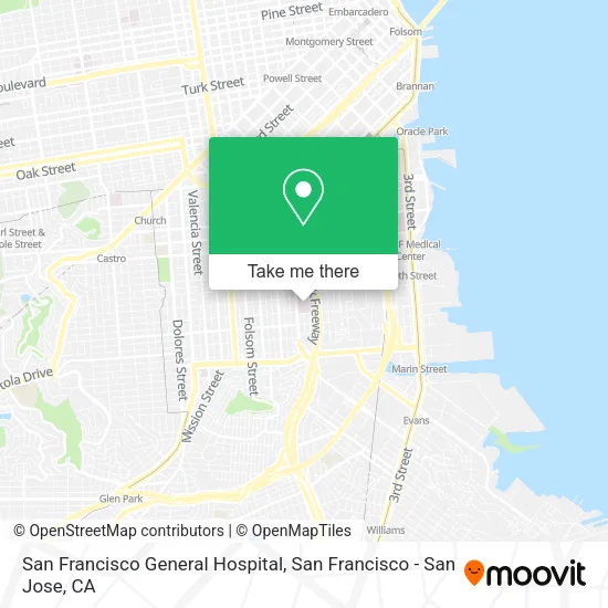 Mapa de San Francisco General Hospital