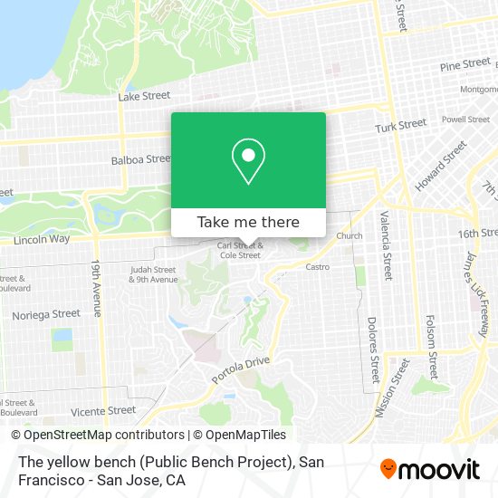 The yellow bench (Public Bench Project) map