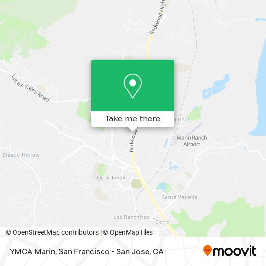 YMCA Marin map