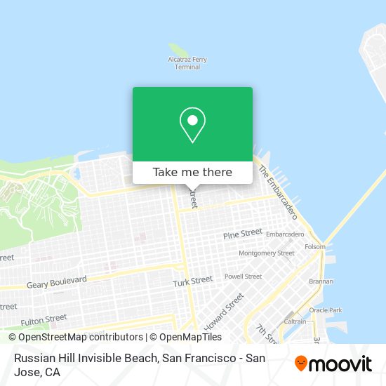Russian Hill Invisible Beach map