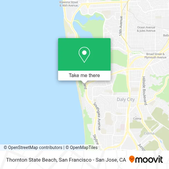Thornton State Beach map