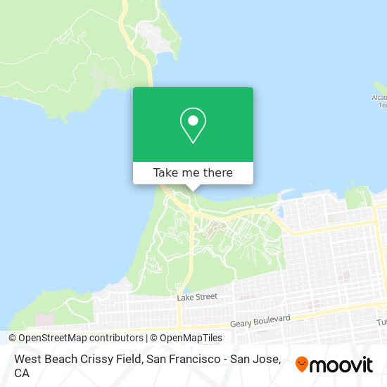 Mapa de West Beach Crissy Field