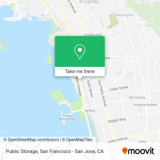 Mapa de Public Storage