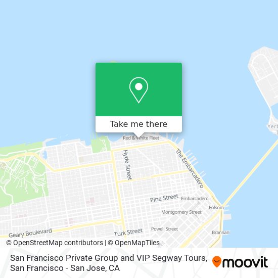 San Francisco Private Group and VIP Segway Tours map