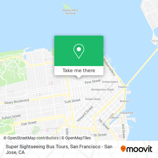 Mapa de Super Sightseeing Bus Tours