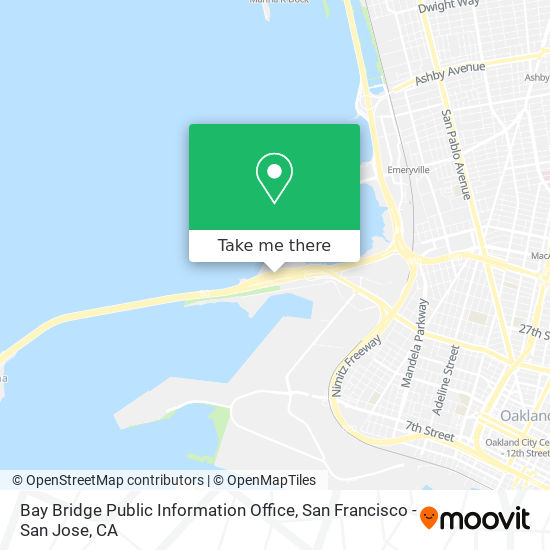 Bay Bridge Public Information Office map