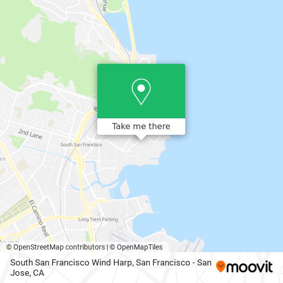 South San Francisco Wind Harp map