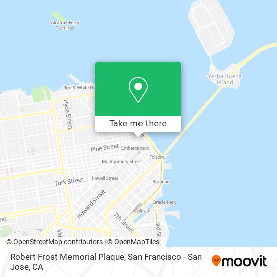 Robert Frost Memorial Plaque map