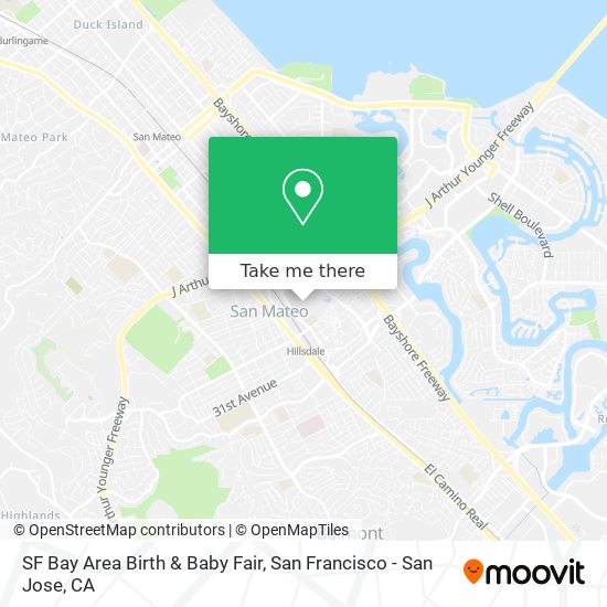 SF Bay Area Birth & Baby Fair map