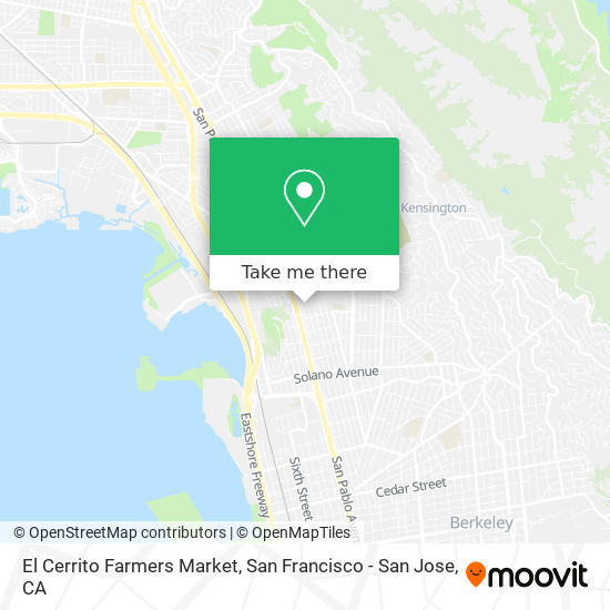 El Cerrito Farmers Market map