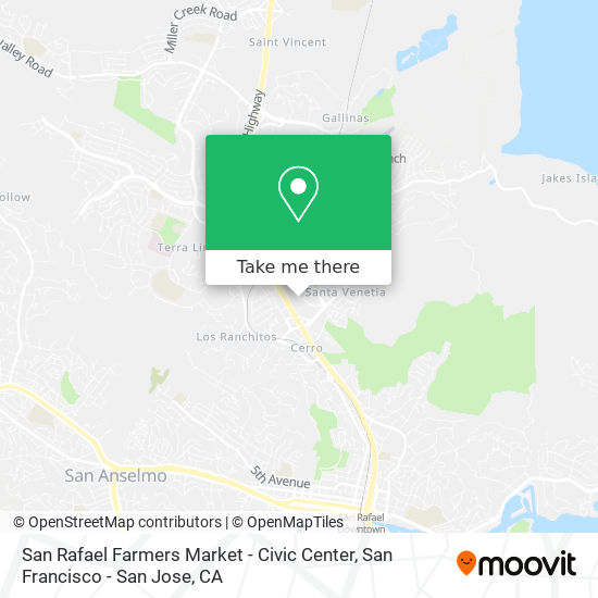 Mapa de San Rafael Farmers Market - Civic Center