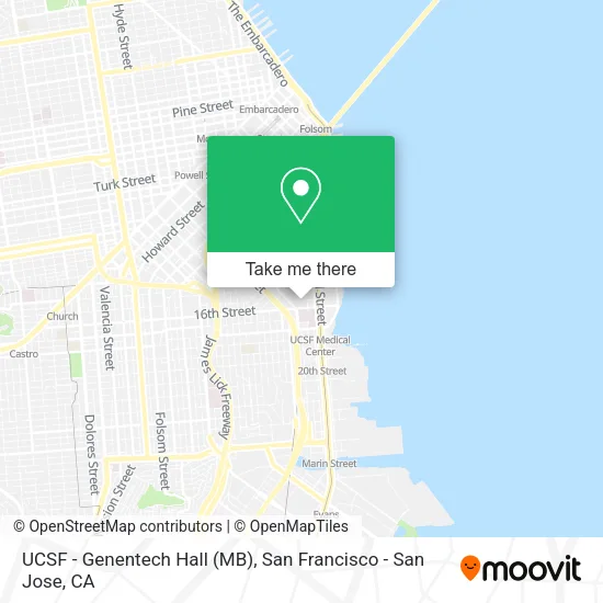 Mapa de UCSF - Genentech Hall (MB)