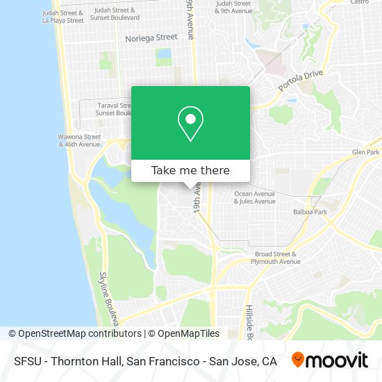 Mapa de SFSU - Thornton Hall