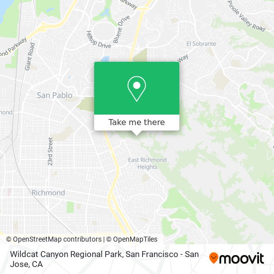 Mapa de Wildcat Canyon Regional Park