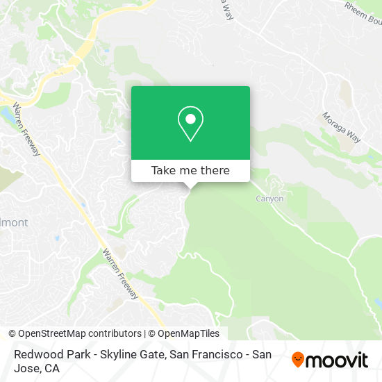 Mapa de Redwood Park - Skyline Gate
