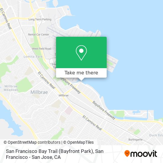 Mapa de San Francisco Bay Trail (Bayfront Park)