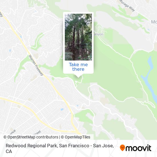 Redwood Regional Park map