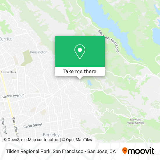 Tilden Regional Park map