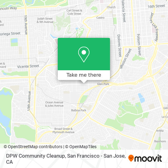 Mapa de DPW Community Cleanup