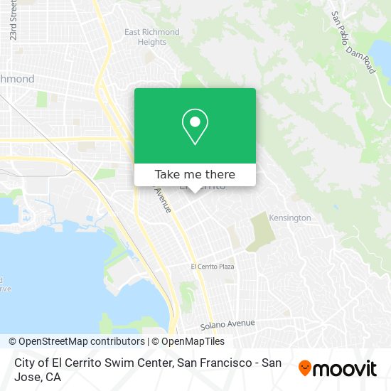 City of El Cerrito Swim Center map