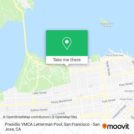 Presidio YMCA Letterman Pool map