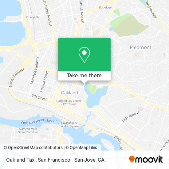 Oakland Taxi map