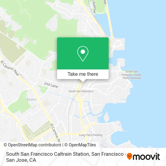 Mapa de South San Francisco Caltrain Station