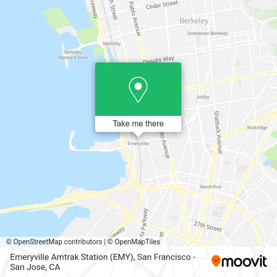 Emeryville Amtrak Station (EMY) map
