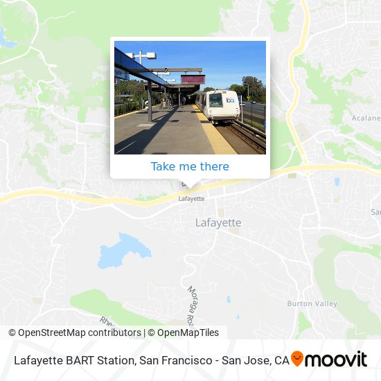 Lafayette BART Station map