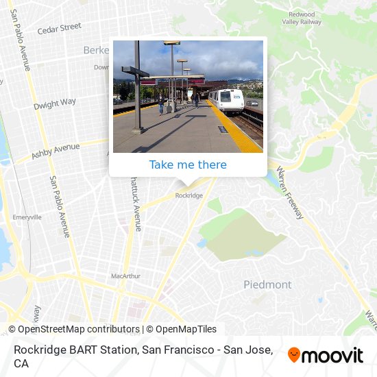 Rockridge BART Station map