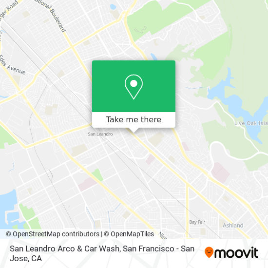 San Leandro Arco & Car Wash map