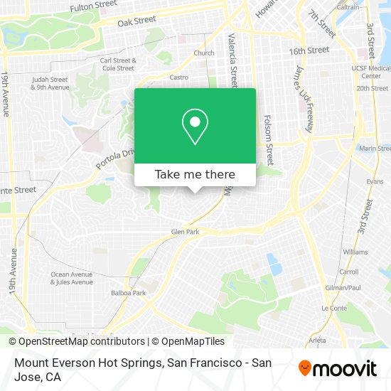 Mount Everson Hot Springs map