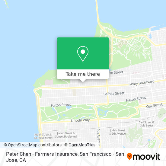 Peter Chen - Farmers Insurance map