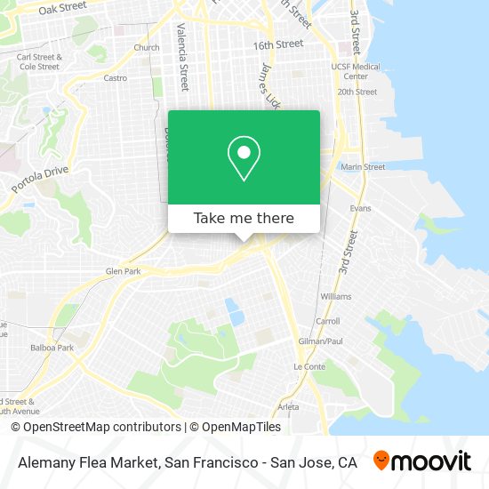 Alemany Flea Market map