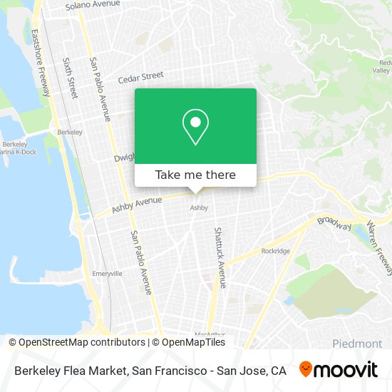 Berkeley Flea Market map