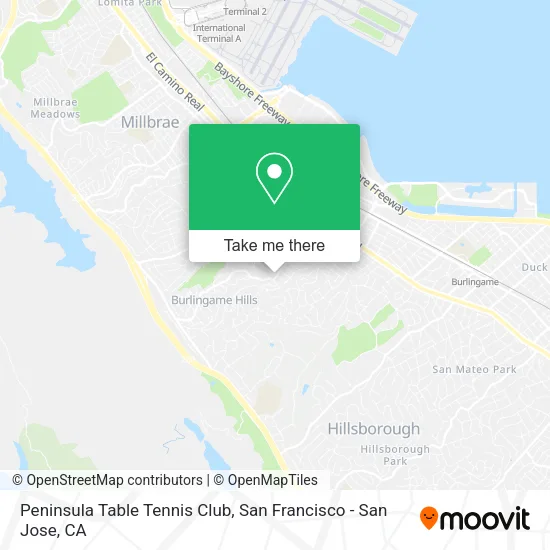 Mapa de Peninsula Table Tennis Club