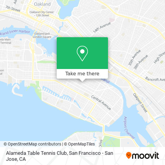 Alameda Table Tennis Club map