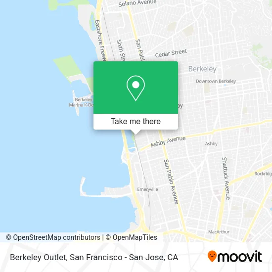 Berkeley Outlet map