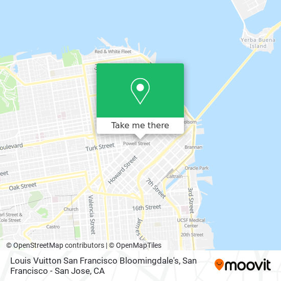 Louis Vuitton San Francisco Bloomingdale's map