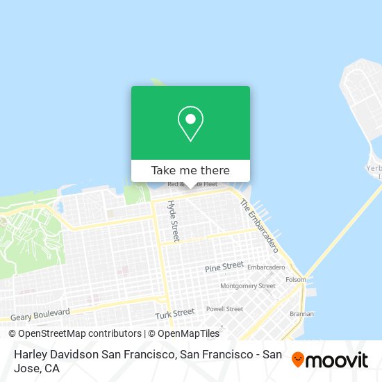 Mapa de Harley Davidson San Francisco