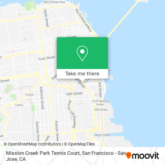 Mapa de Mission Creek Park Tennis Court