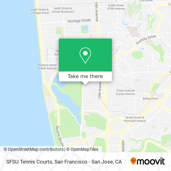 Mapa de SFSU Tennis Courts