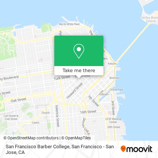 San Francisco Barber College map