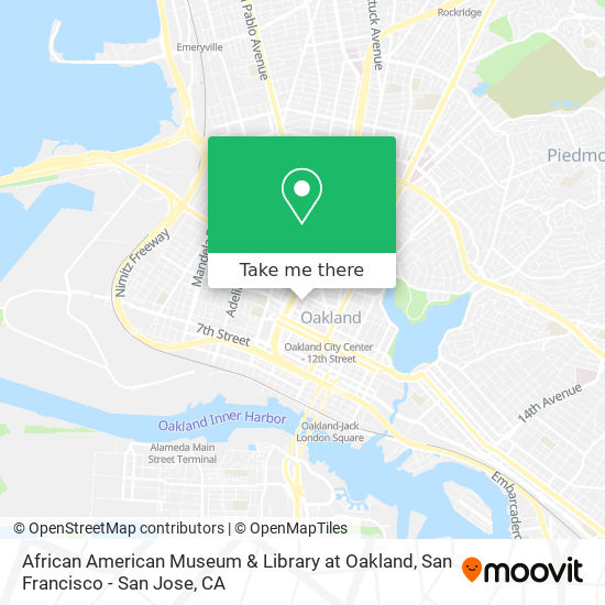 African American Museum & Library at Oakland map