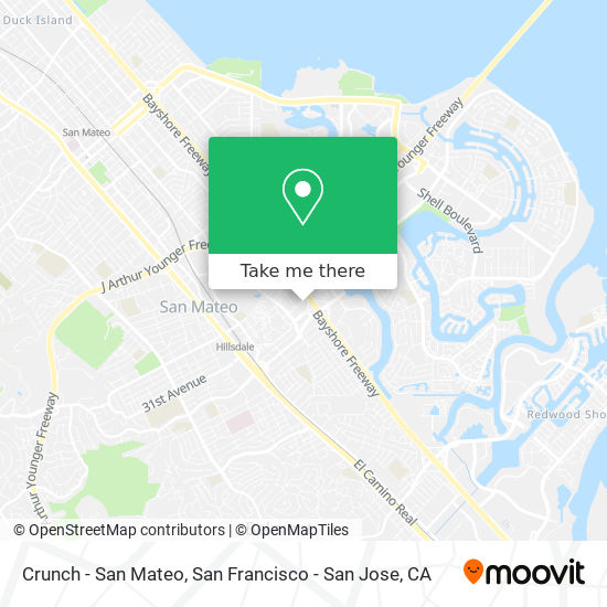 Crunch - San Mateo map